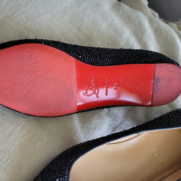Christian Louboutin black sparkly flats 39 - Picture 4 of 4